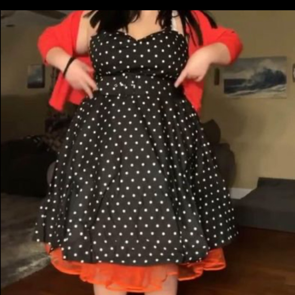 Avenue Rockabilly Dress with sweater and petticoat / retro / 50s 60s
